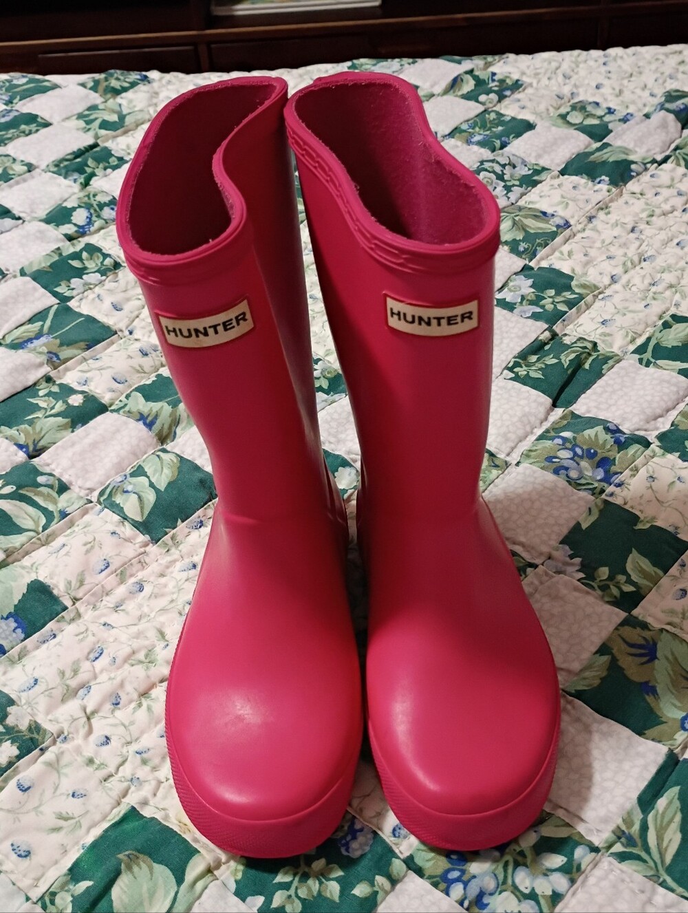 Hunter Girls Pink Rain Boots Size 31EU/13US
